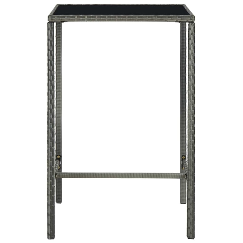 vidaXL Patio Bar Table Gray 27.6