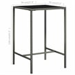 vidaXL Patio Bar Table Gray 27.6