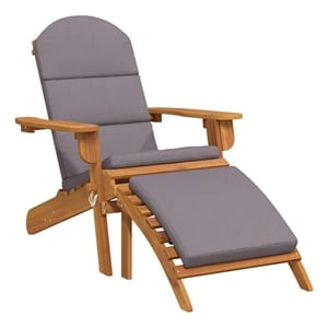 vidaXL Adirondack Patio Chair with Footrest Solid Wood Acacia
