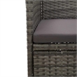 vidaXL Patio Dining Chairs 2 pcs Poly Rattan Gray