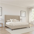 Savelle Upholstered Bed King Tan Performance Fabric