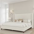 Savelle Upholstered Bed King Off White Performance Fabric
