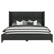 Savelle Square Upholstered Bed King Charcoal Performance Fabric
