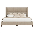 Savelle Square Upholstered Bed Queen Tan Performance Fabric
