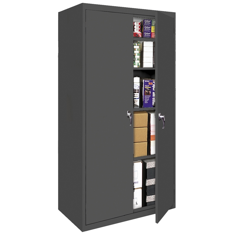 Steel Cabinets USA Fixed Shelf Series in Charcoal