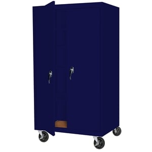 Steel Cabinets USA Mobile Storage Cabinet in Navy