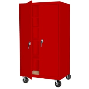 Steel Cabinets USA Mobile Storage Cabinet in Red