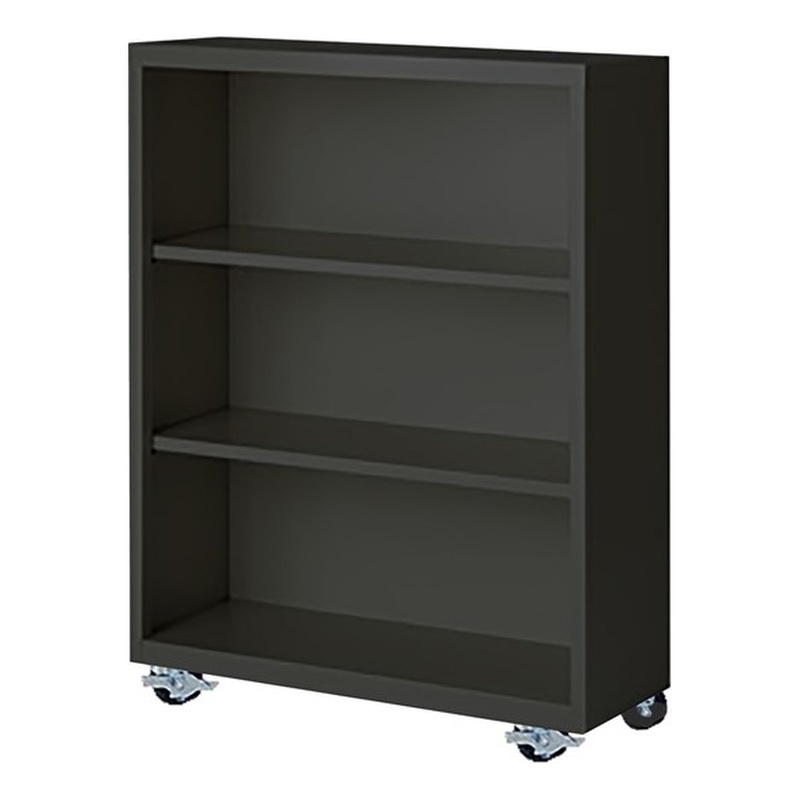 Steel Cabinets USA Mobile Bookcase in Charcoal