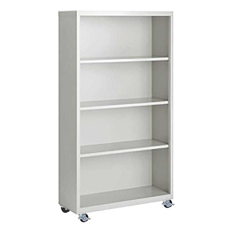 Steel Cabinets USA Mobile Bookcase in Almond