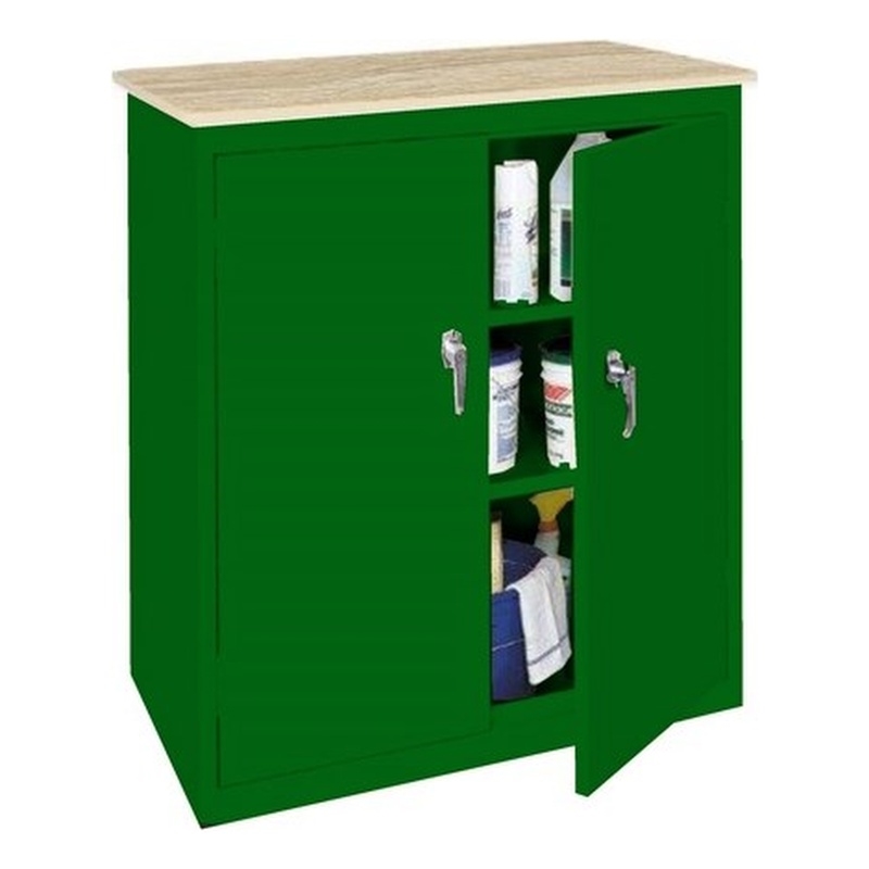 Steel Cabinets USA Counter High Cabinet in Green