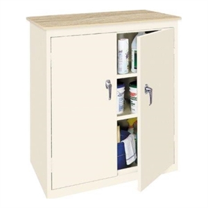 Steel Cabinets USA Counter High Cabinet in Almond