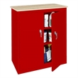 Steel Cabinets USA Counter High Cabinet in Red