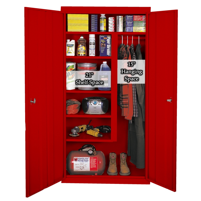Steel Cabinets USA All Purpose Combination Cabinet in Red