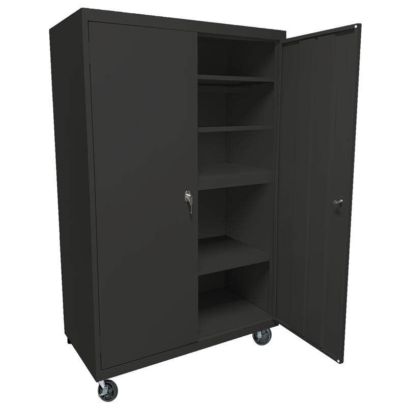 Steel Cabinets USA Mobile Storage Cabinet in Charcoal