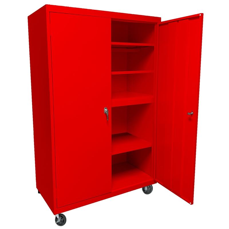 Steel Cabinets USA Mobile Storage Cabinet in Red