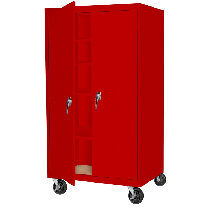 Steel Cabinets USA Mobile Storage Cabinet in Red