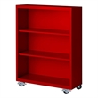 Steel Cabinets USA Mobile Bookcase in Red