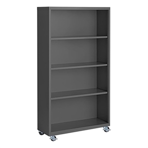 Steel Cabinets USA Mobile Bookcase in Charcoal