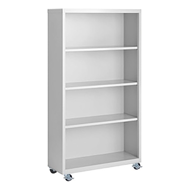 Steel Cabinets USA Mobile Bookcase in White