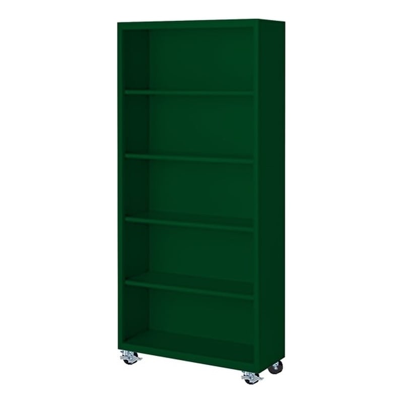 Steel Cabinets USA Mobile Bookcase in Green