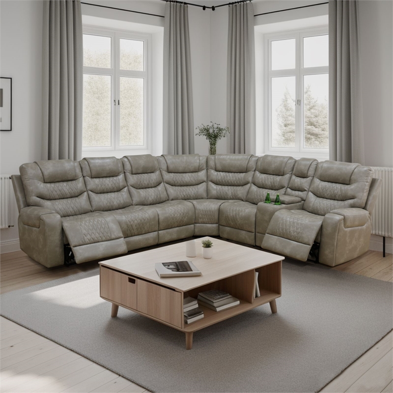 Star Home Living Breathing leather Max Power Recliner Set with Strong Sense