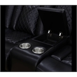 Star Home Living Breathing Leather 3-Piece Recliner Sofa in Black