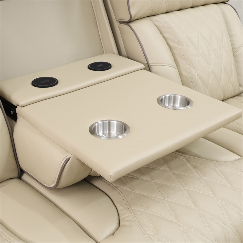 Star Home Living Breathing Leather 3-Piece Recliner Sofa Set in Beige