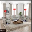 Star Home Living Breathing Leather/PVC 3-Piece Recliner Sofa Set in Light Gray