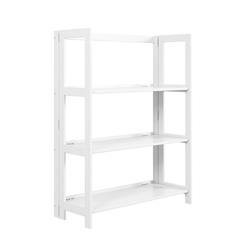Jela Solid Wood 3 Shelf Folding Bookcase - White