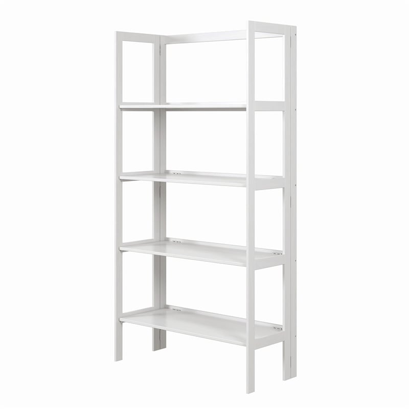 Jela Solid Wood 4 Shelf Folding Bookcase - White
