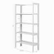 Jela Solid Wood 4 Shelf Folding Bookcase - White