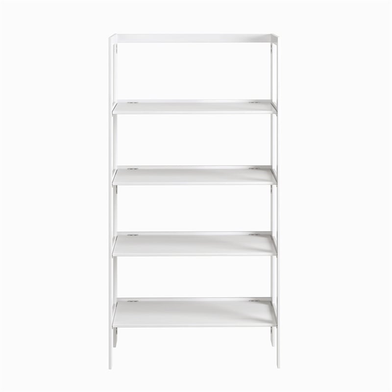Jela Solid Wood 4 Shelf Folding Bookcase - White