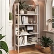 Jela Solid Wood 4 Shelf Folding Bookcase - White