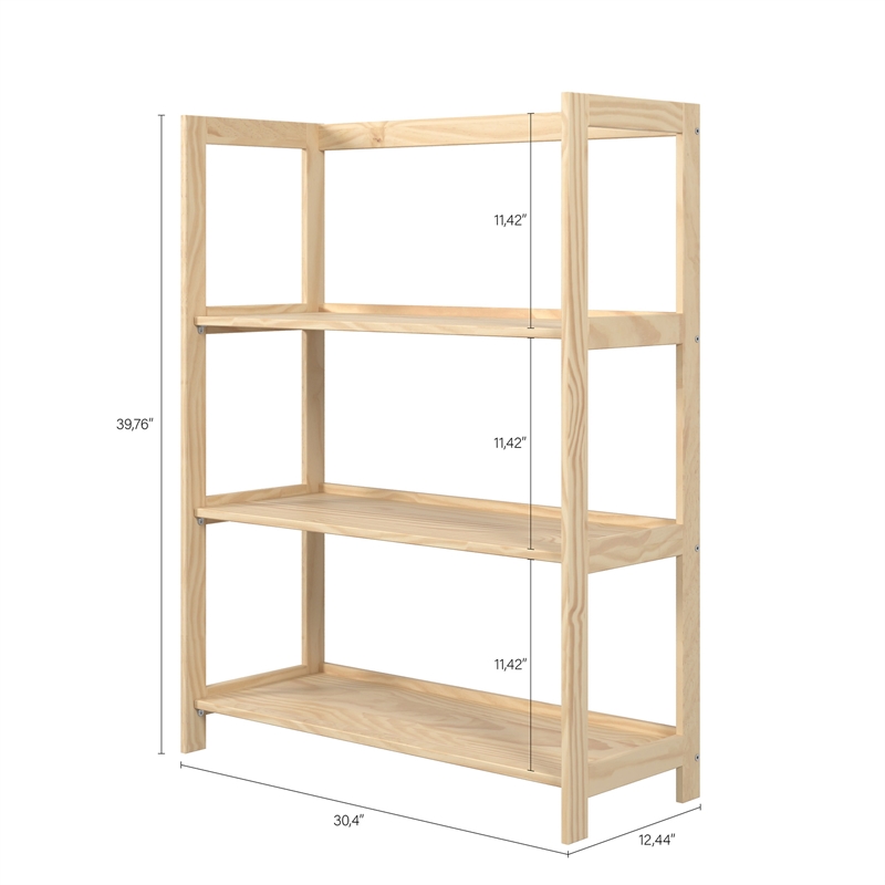 Jela Solid Wood 3 Shelf Unassembled Pantry Shelving - Unfinished