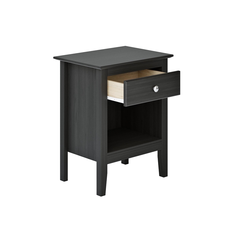 Jela Solid Wood Easy Pieces - Single Drawer End Table/Nightstand with Cubby