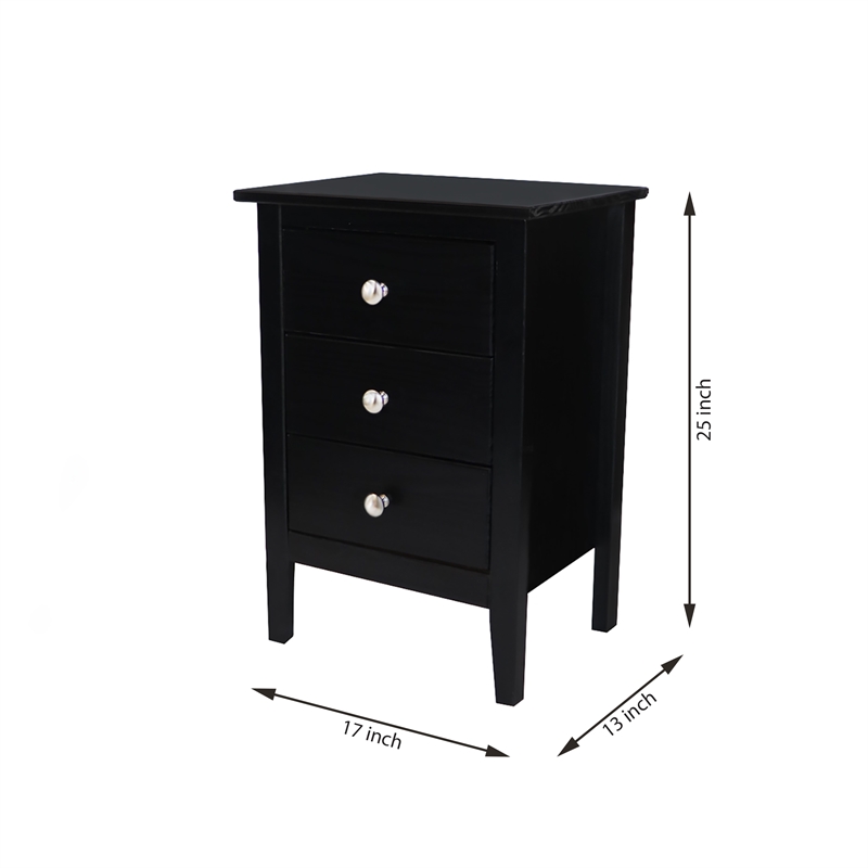 Jela Solid Wood Easy Pieces - Single Drawer End Table/Nightstand with Cubby