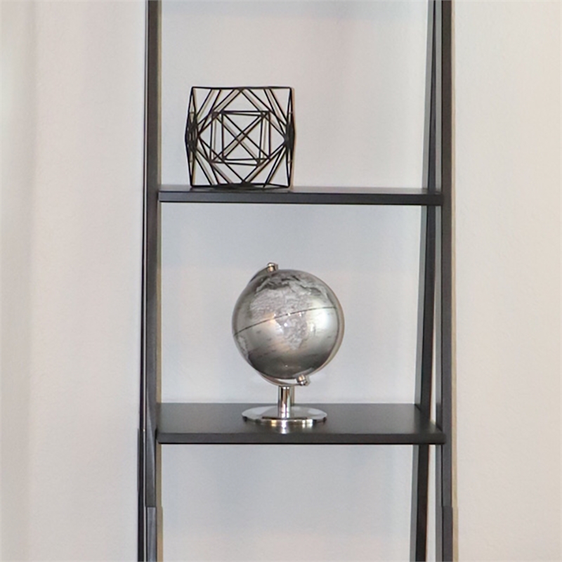 Jela Solid Wood SPLIT 5 SHELF LADDER UNIT - BLACK