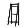 Jela Solid Wood Split 3 Shelf Ladder - Black