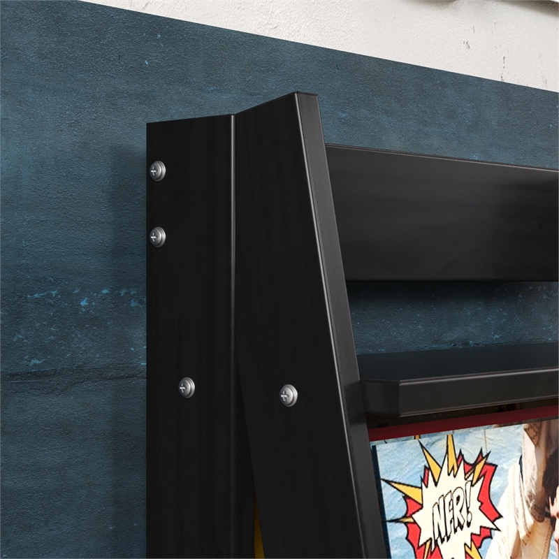 Jela Solid Wood Split 3 Shelf Ladder - Black