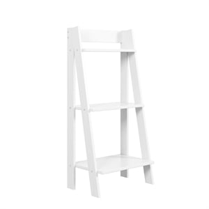 Jela Solid Wood Split 3 Shelf Ladder - White