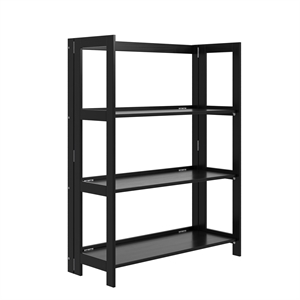 Jela Solid Wood 3 Shelf Folding Bookcase - Black