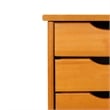 Jela Solid Wood 6 Drawer Roll Cart in Med Pine