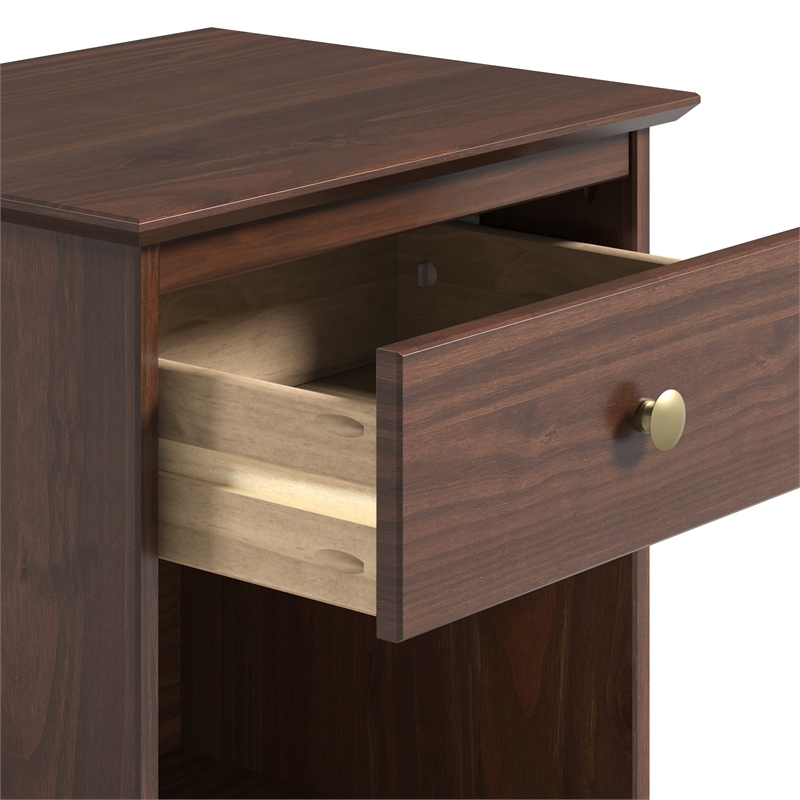 JELA Spencer 1 Drawer Nightstand in Walnut