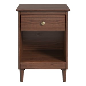 JELA Spencer 1 Drawer Nightstand in Walnut