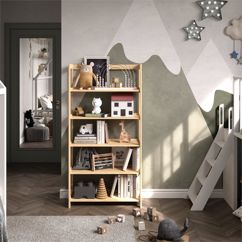 Jela 5 Shelf Bookcase in Natural