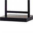 Table Lamp with Open Rectangular Metal Frame and Clear Shade- Black