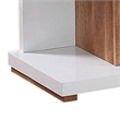 End Table with Open Bottom Parted Shelf- White and Brown