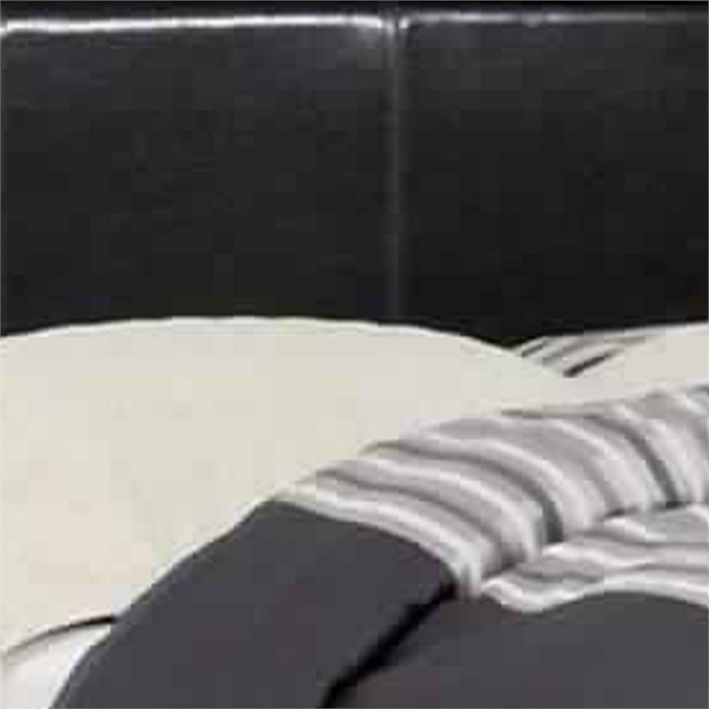 Platform Style Leatherette California King Bed with Tapered Feet - Brown