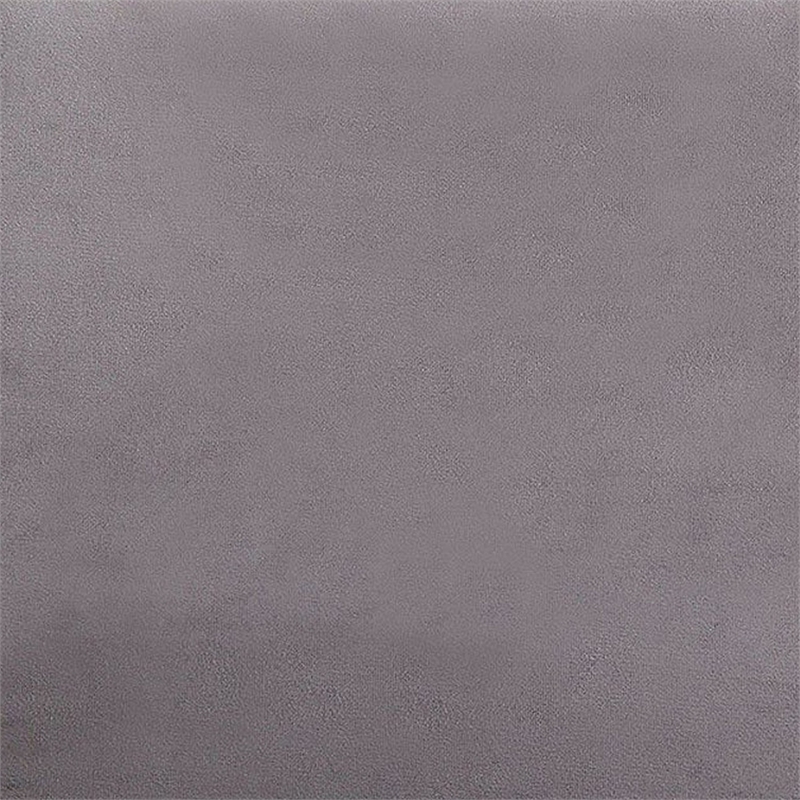 Leatherette Platform Style Queen Size Bed with Tapered Block Feet- Gray