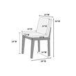 Zory 5pc Dining Table Set with 4 Cushioned Chairs- Beige Burlap- Gray Wood